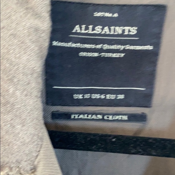 All saint military green biker jacket us6 - Picture 2 of 3